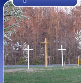 Cross made from nails